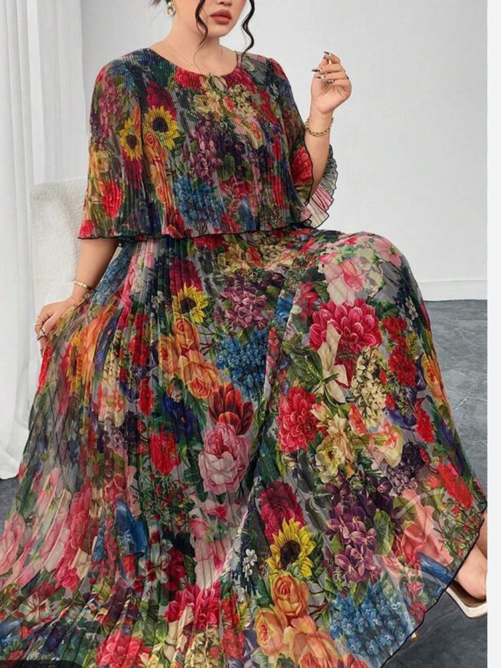 Reflora Plus Size Women Summer Red Boho Dress/ Size 2XL - Picture 3 of 14